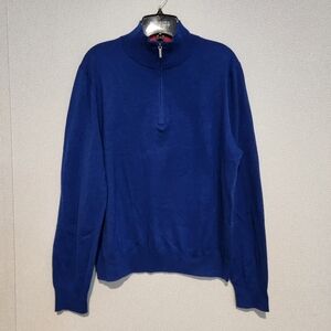 Brooks Brothers Quaterzip Supima Cotton Pullover Sweater Mens Medium